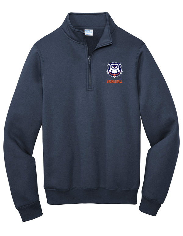 North Basketball Port & Co. Navy Quarter Zip Sweatshirt with Embroidered Logo