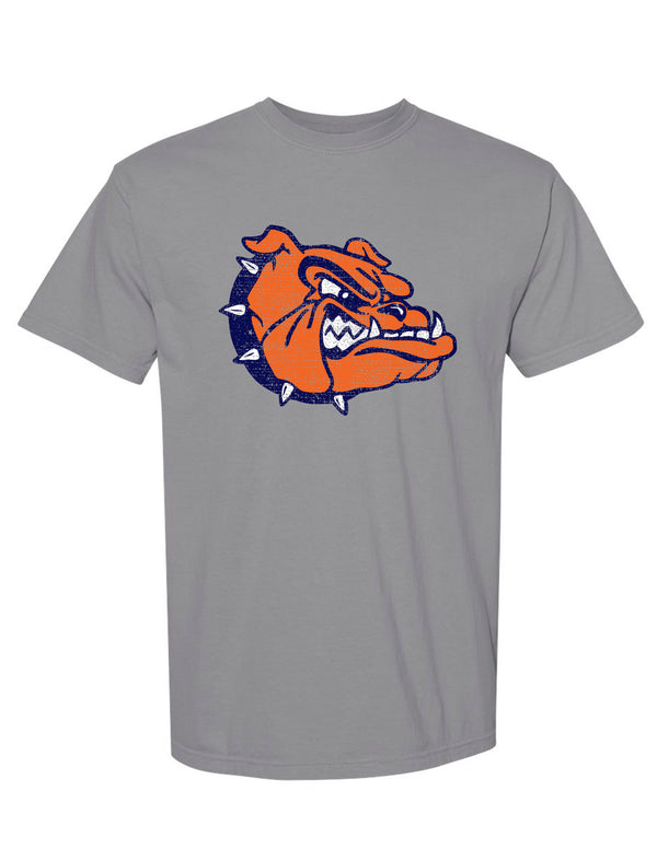 North Basketball Retro Bulldog Grey Comfort Colors Tee
