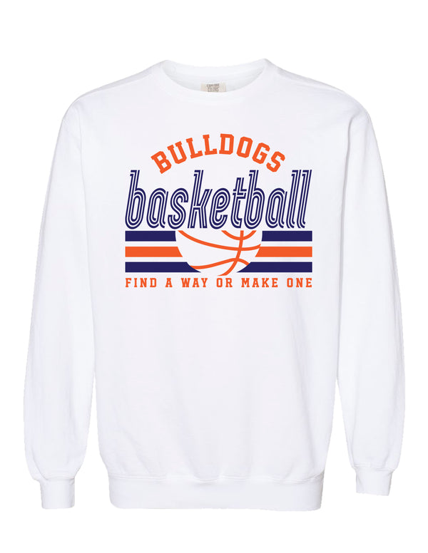North Basketball Retro White Comfort Colors Crewneck