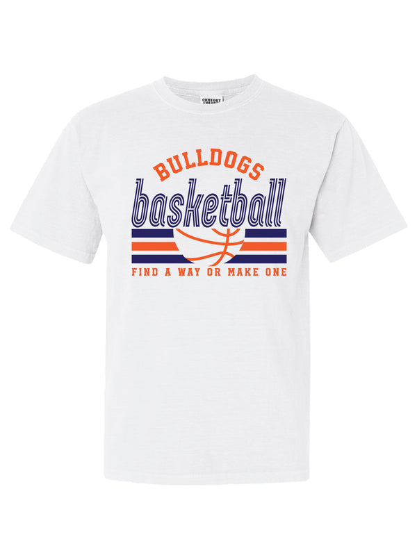 North Basketball Retro White Comfort Colors Tee