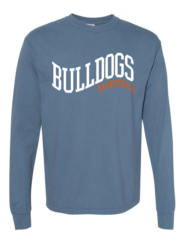 North Basketball Wave Blue Jean Comfort Colors Long Sleeve Tee