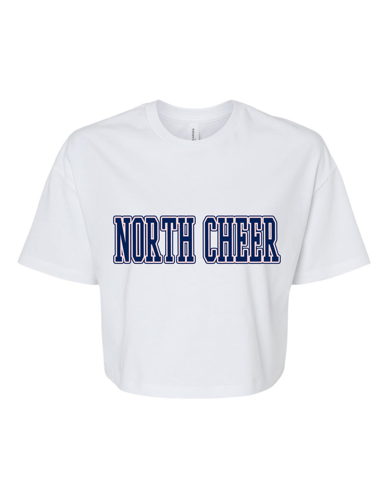 McKinney North Cheer Bella Canvas Crop White Tee
