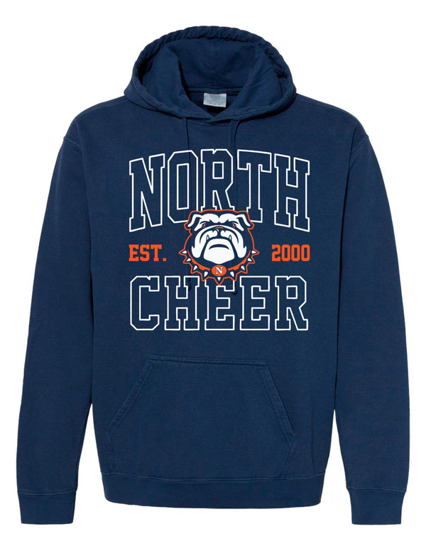 North Cheer Comfort Color Navy Est. 2000 Hoodie