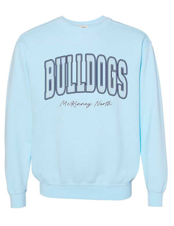 North Cheer Comfort Color Chambray Stripe Crewneck Sweatshirt