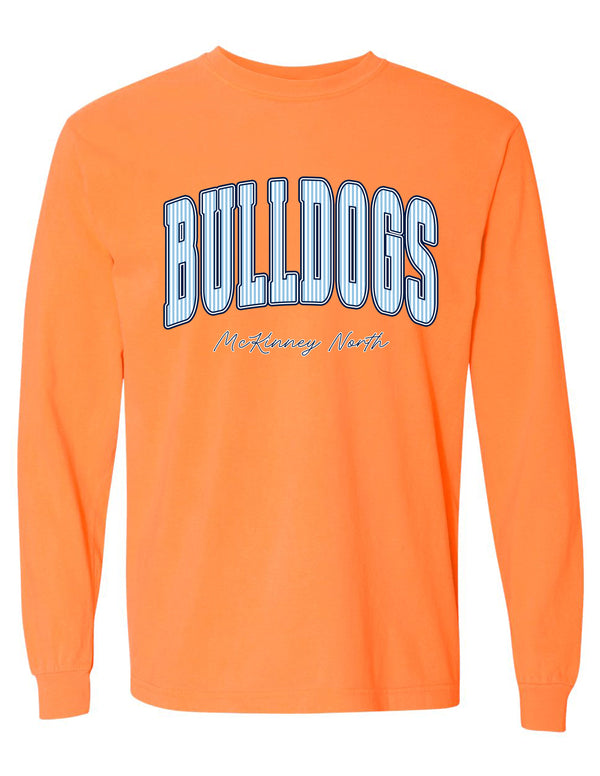 North Cheer Comfort Color Melon Stripe Long Sleeve T-Shirt