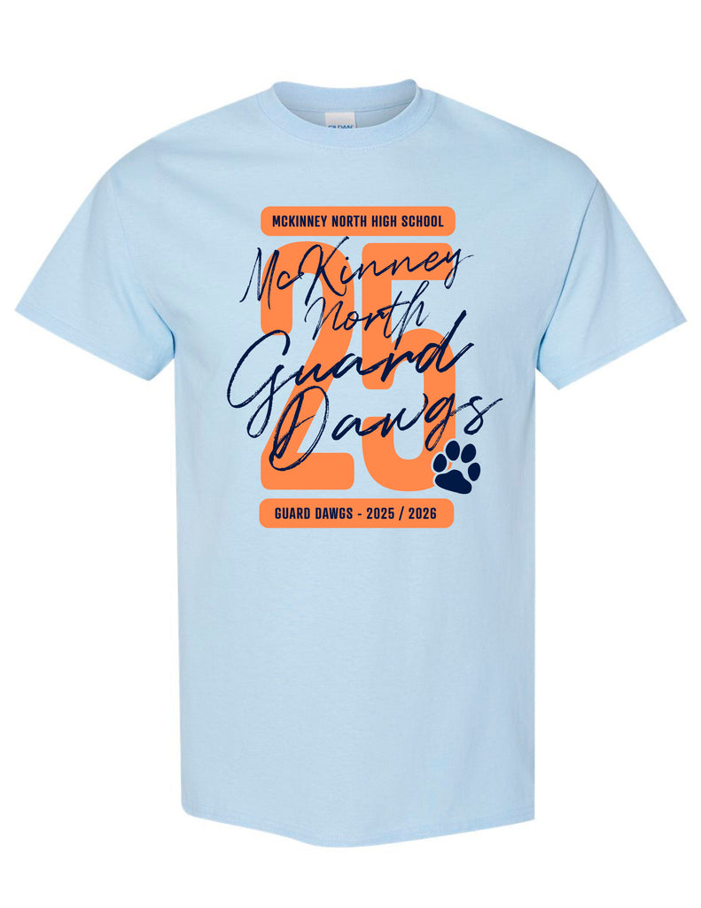 North Guard Dawgs Light Blue 25 Design Tee