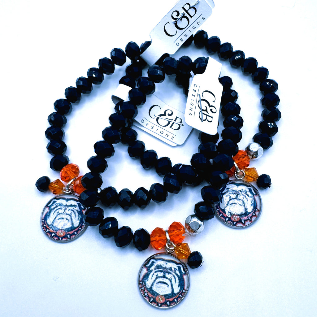 North Guard Dawgs School Logo Charm Stretch Bracelet