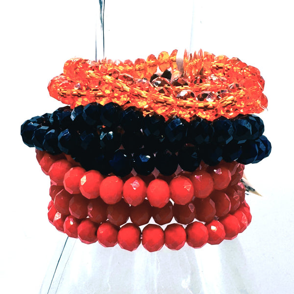 North Soccer Simple Solid Stretch Bracelet | Choose Color