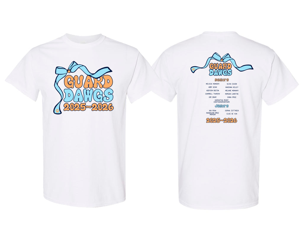North Guard Dawgs White Coquette Bow Team Design