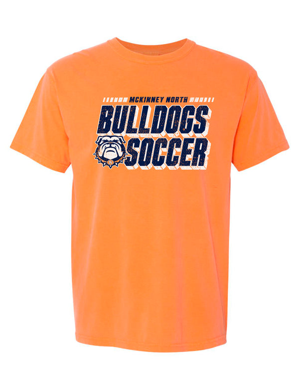 North Soccer 3D Bulldogs Melon Comfort Colors Tee