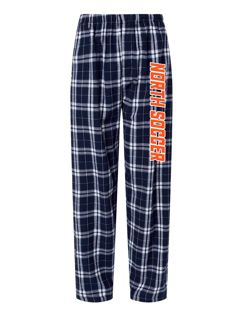 North Soccer Boxercraft Navy Plaid Printed PJ Pants