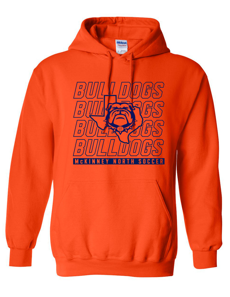 North Soccer ORANGE OUT Gildan Hoodie