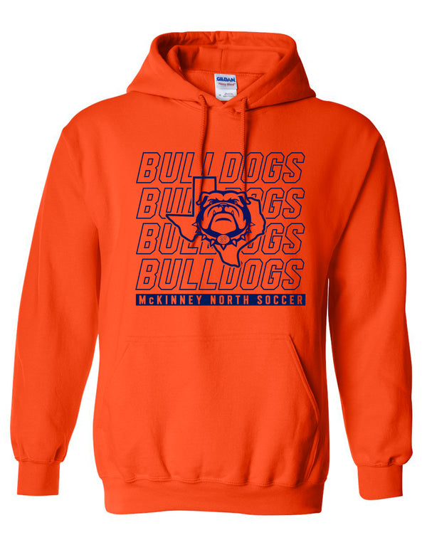 North Soccer ORANGE OUT Gildan Hoodie