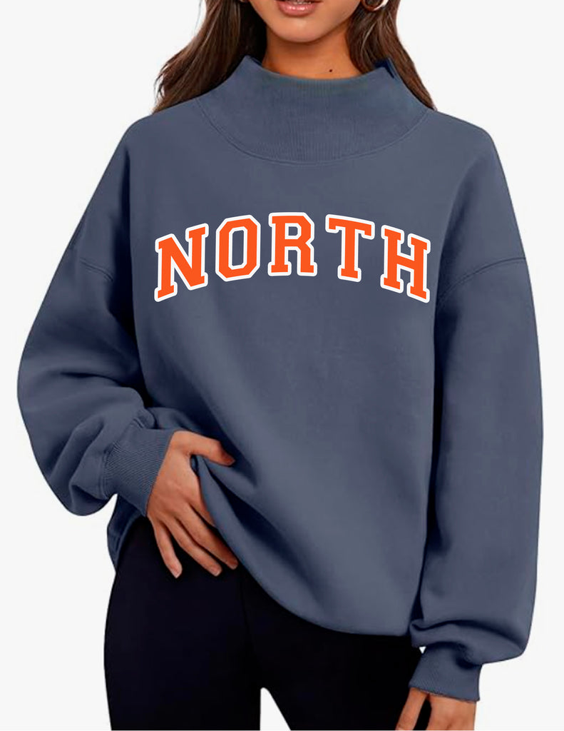 McKinney North Soccer Slate Mock-Neck NORTH Sweatshirt