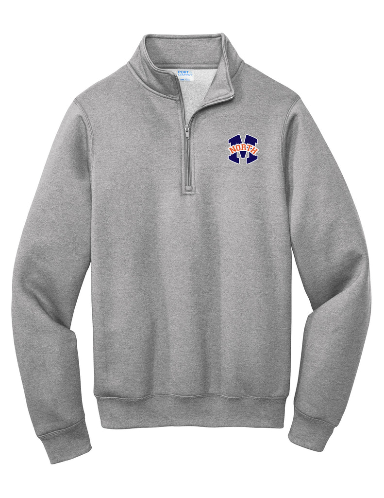 North Soccer Port & Co Gray Quarter Zip Sweatshirt