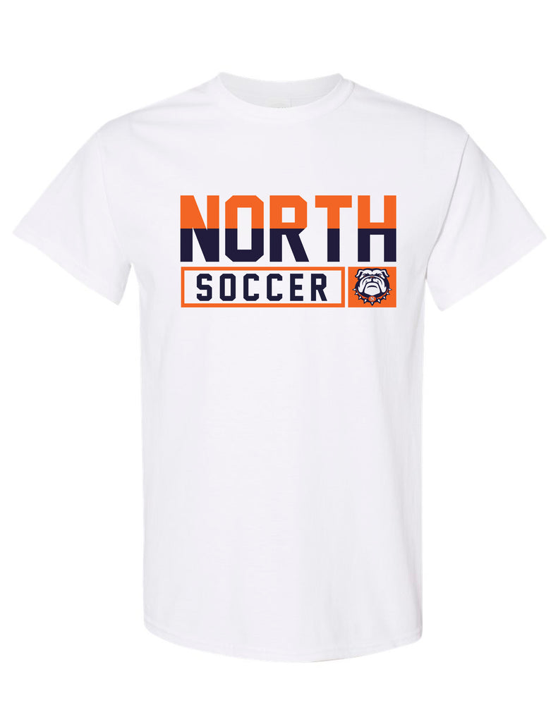 North Soccer Simple White Gildan Tee