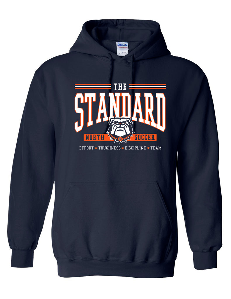 North Soccer The Standard Navy Gildan Hoodie