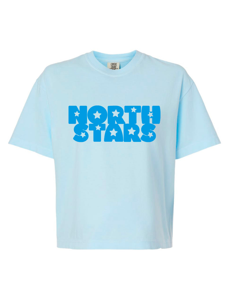 NorthStars Comfort Colors Boxy Cropped Tee in Chambray
