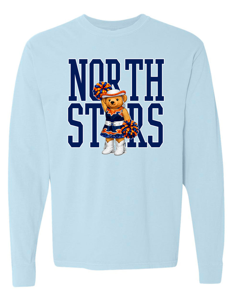 NorthStars Dance Bear Comfort Colors Chambray Longsleeve Tee