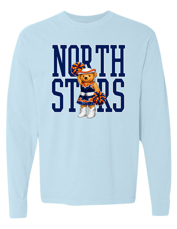 NorthStars Dance Bear Comfort Colors Chambray Longsleeve Tee
