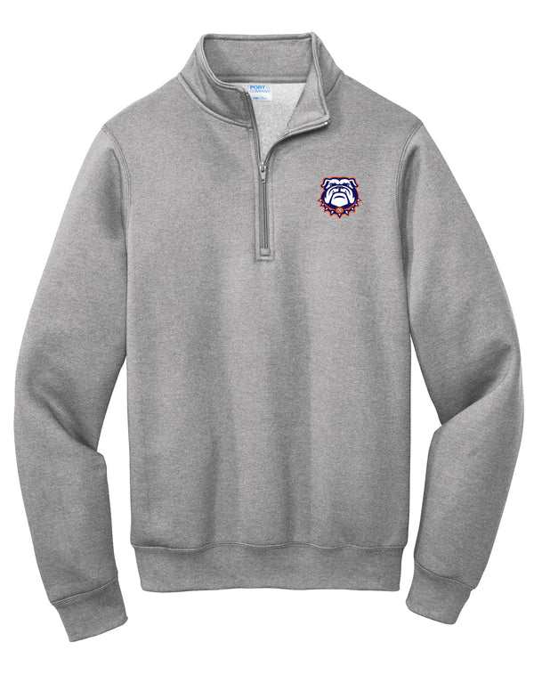 NorthStars Port & Co. Gray Quarter Zip Sweatshirt with Logo Only