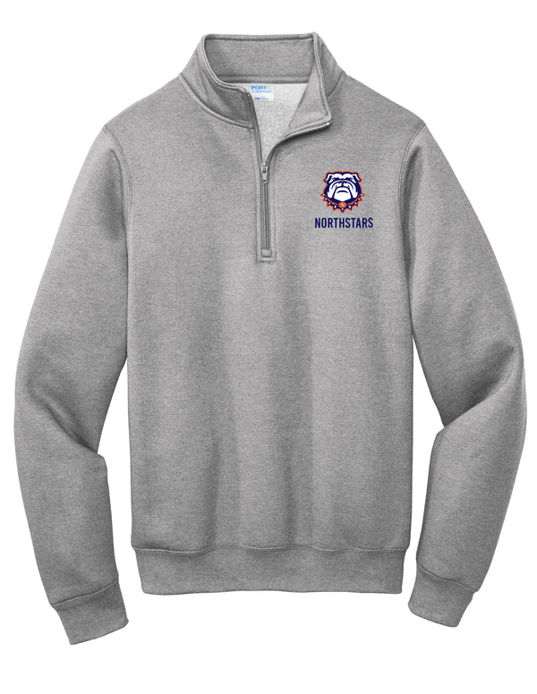 NorthStars Port & Co. Gray Quarter Zip Sweatshirt with Logo & "Northstars"