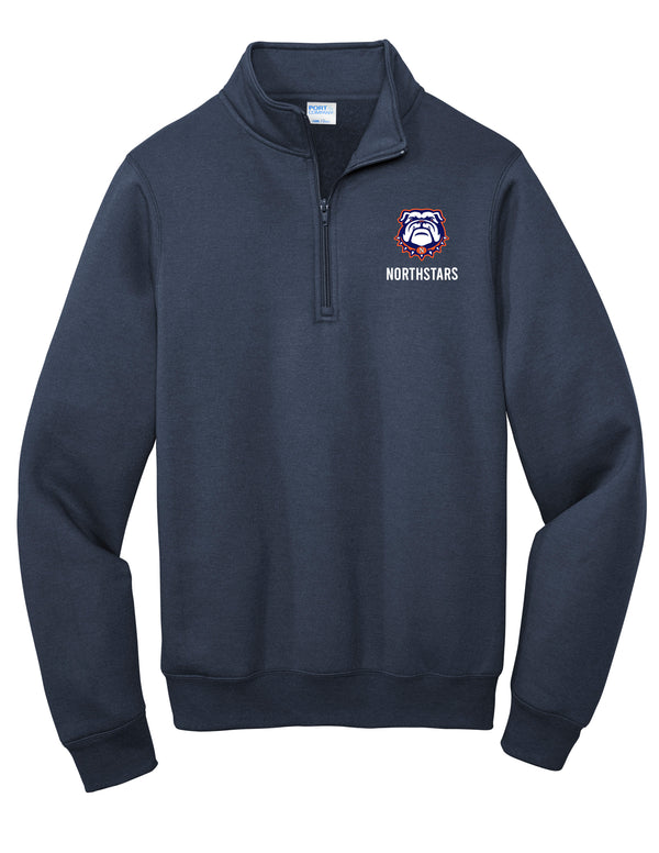 NorthStars Port & Co. Navy Quarter Zip Sweatshirt with Logo & "Northstars"