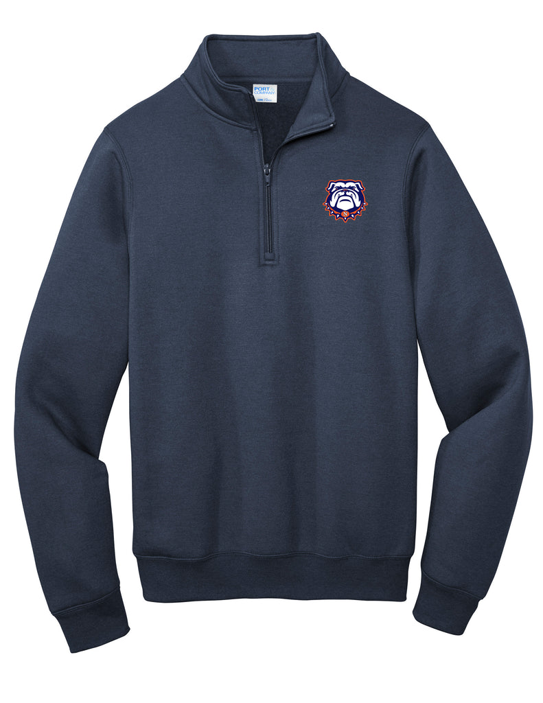 NorthStars Port & Co. Navy Quarter Zip Sweatshirt with Logo Only