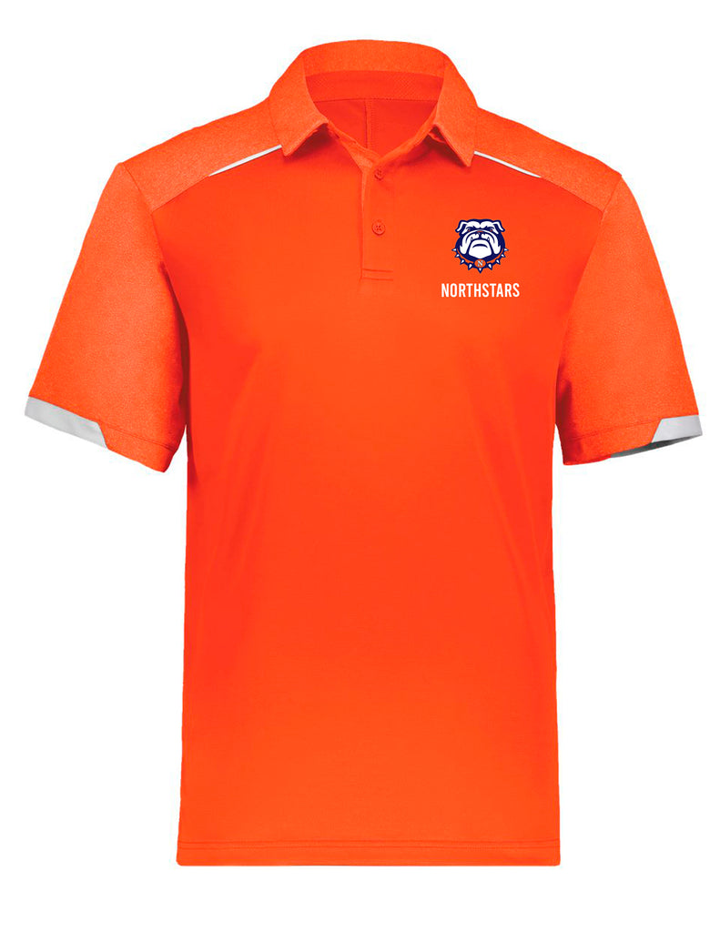 NorthStars Russell Athletic Orange Heather Polo with Logo & "Northstars"