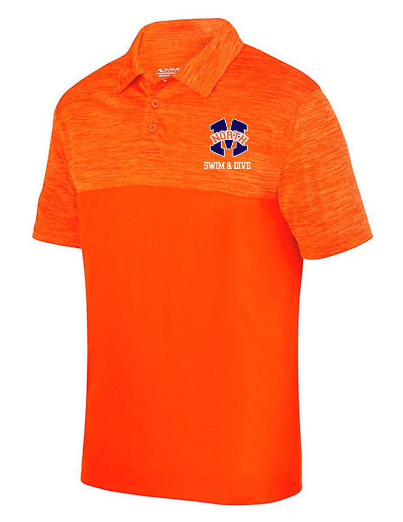 North Swim & Dive Augusta Orange Tonal Polo with Embroidered Logo