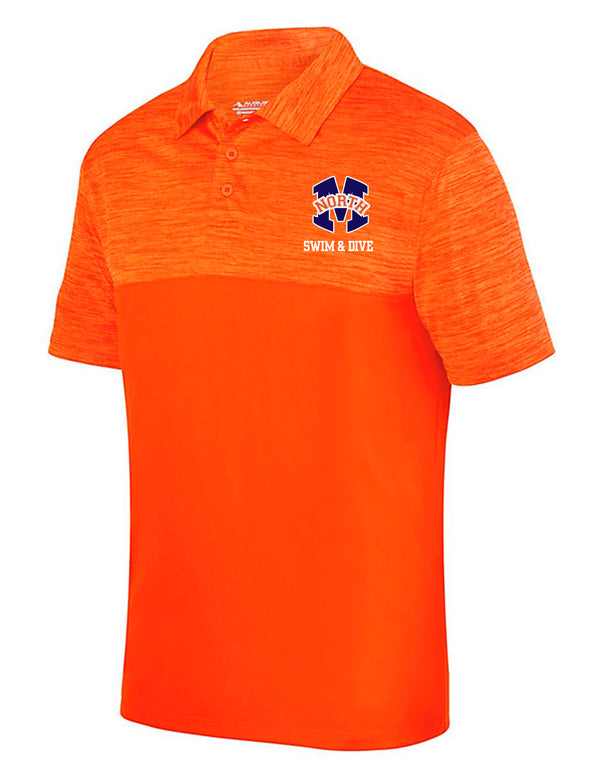 North Swim & Dive Augusta Orange Tonal Polo with Embroidered Logo