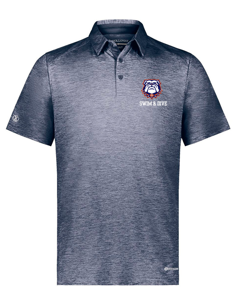 North Swim & Dive Holloway Navy Heather Polo with Embroidered Logo
