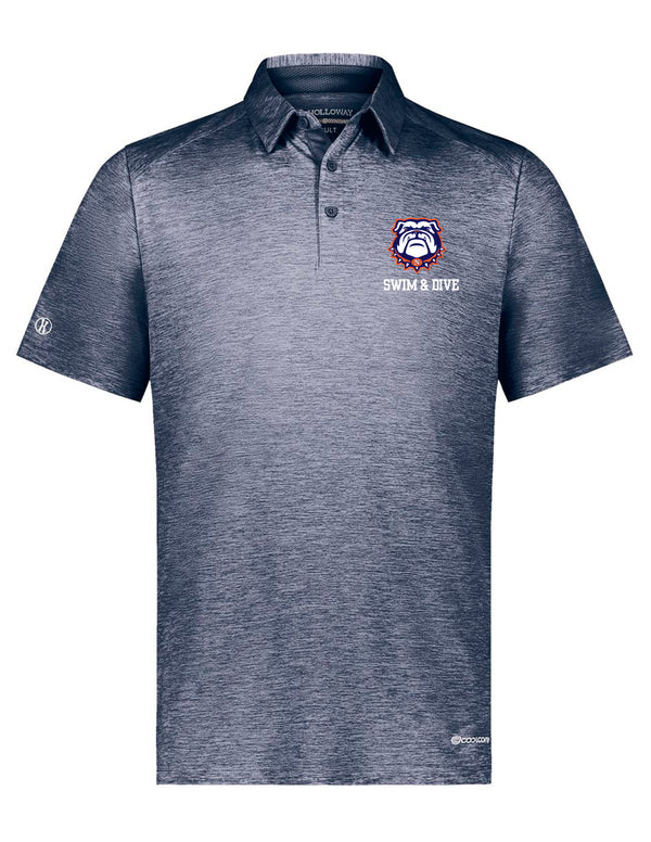 North Swim & Dive Holloway Navy Heather Polo with Embroidered Logo