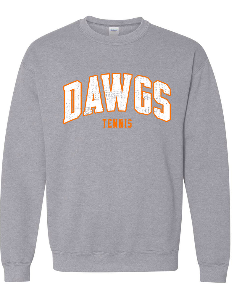 North Tennis Gildan Dawg Tennis Crewneck Sweatshirt Sports Grey