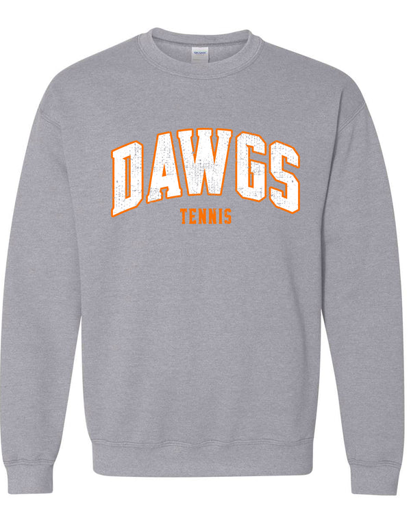 North Tennis Gildan Dawg Tennis Crewneck Sweatshirt Sports Grey