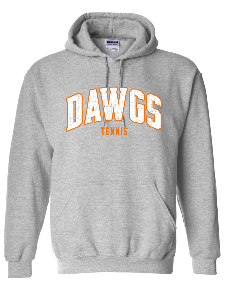 North Tennis Gildan Dawg Tennis Hoodie Sports Grey