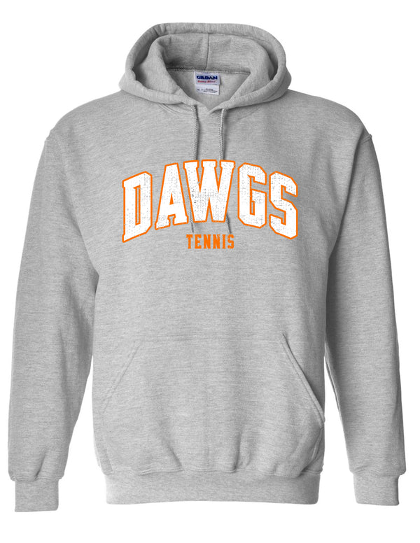 North Tennis Gildan Dawg Tennis Hoodie Sports Grey