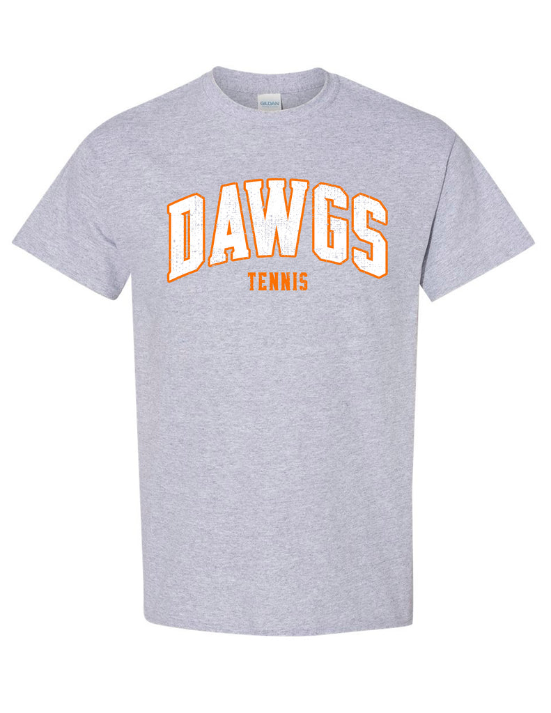 North Tennis Gildan Dawg Tennis Short Sleeve T-Shirt Sports Grey