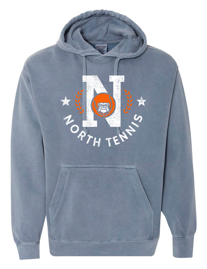 North Tennis Comfort Color N Tennis Hoodie Blue Jean