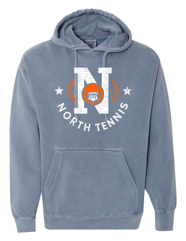 North Tennis Comfort Color N Tennis Hoodie Blue Jean