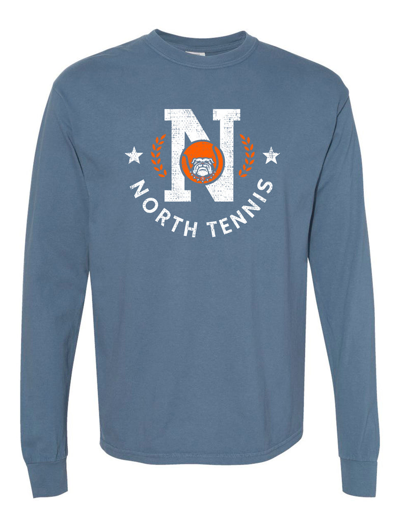 North Tennis Comfort Color N Tennis Long Sleeve T-Shirt Blue Jean