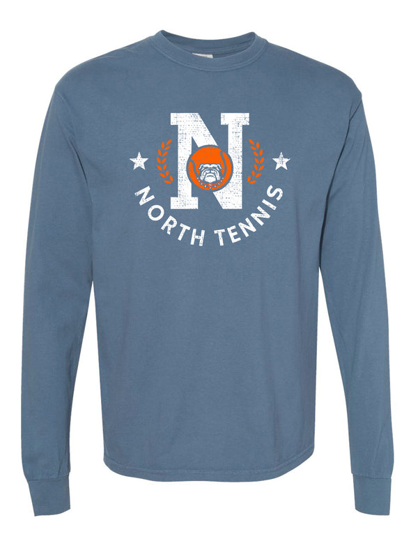 North Tennis Comfort Color N Tennis Long Sleeve T-Shirt Blue Jean
