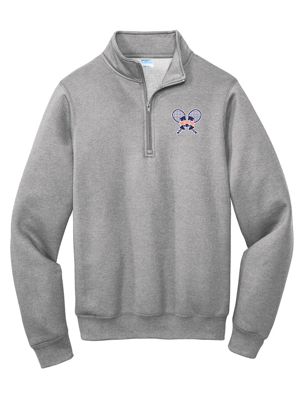 North Tennis Port & Co Gray Quarter Zip Pullover
