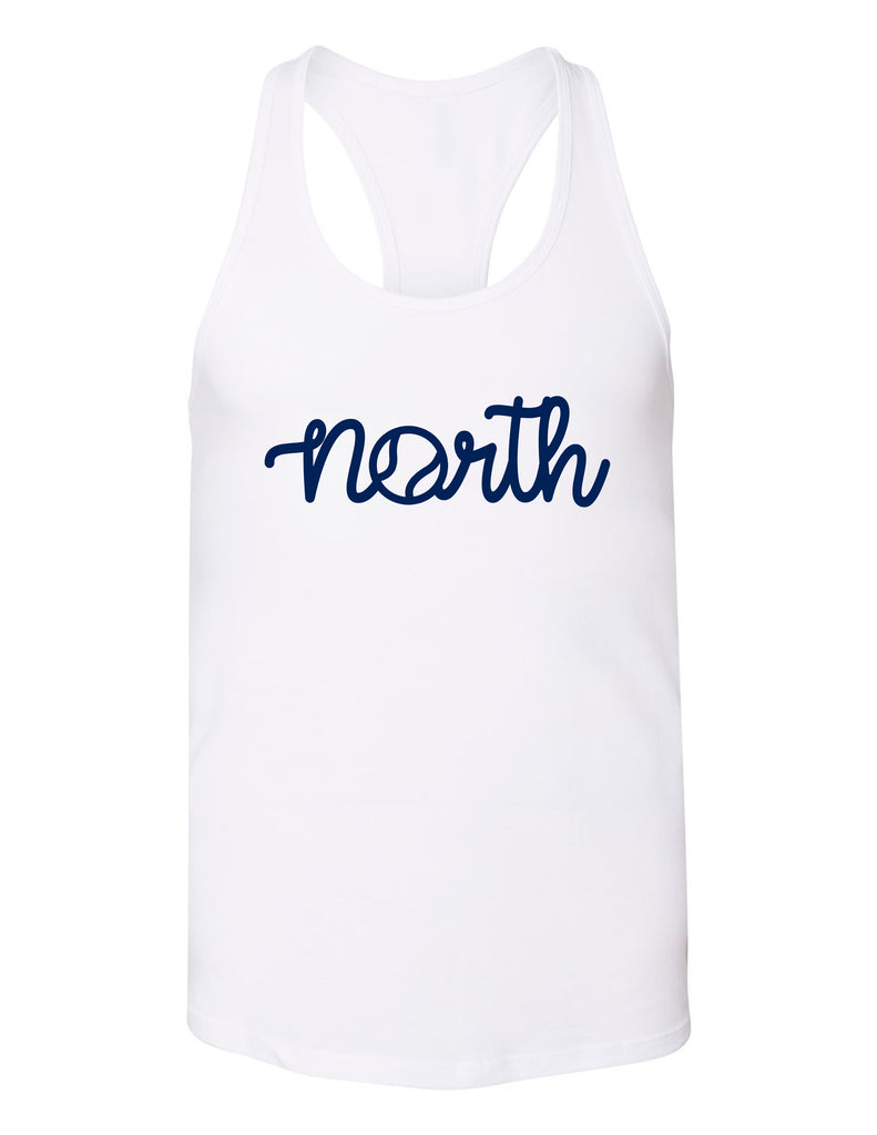 North Tennis Gildan Script Tank White