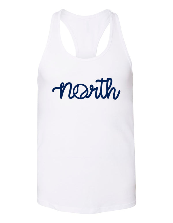 North Tennis Gildan Script Tank White