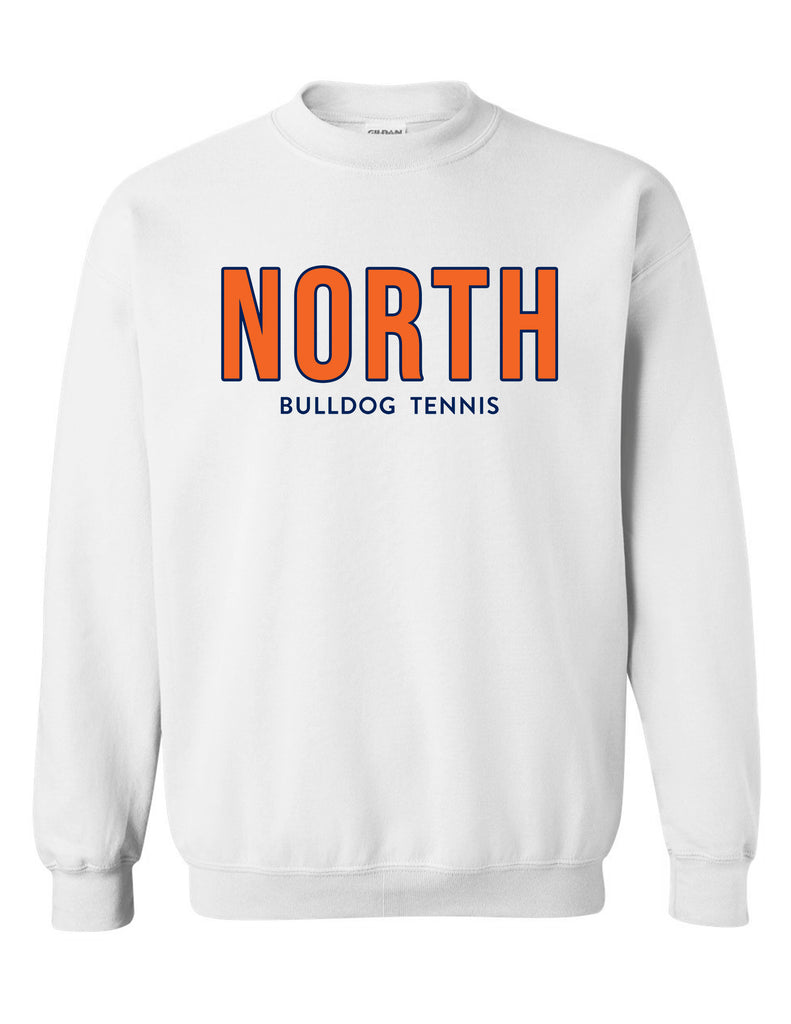 North Tennis Gildan Simple Crewneck Sweatshirt White