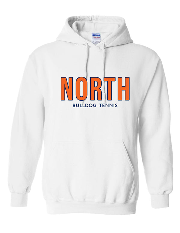 North Tennis Gildan Simple Hoodie White