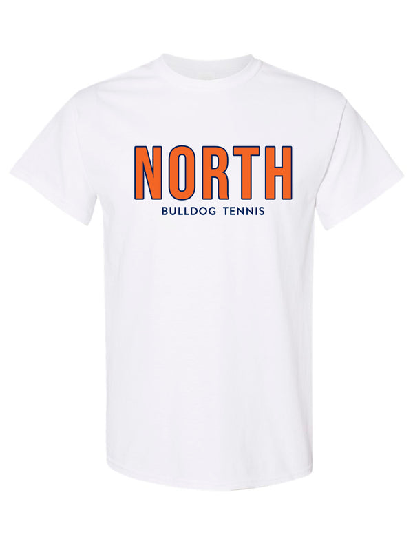 North Tennis Gildan Simple Short Sleeve T-Shirt White