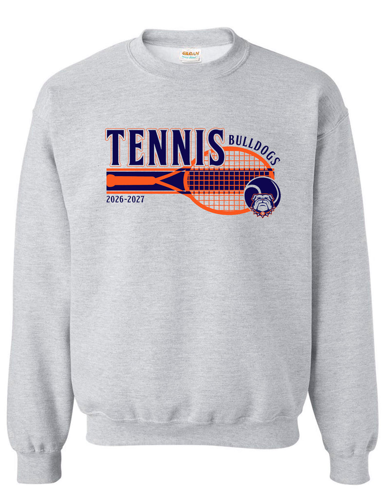 North Tennis Gildan Stripe Crewneck Sweatshirt Ash Grey
