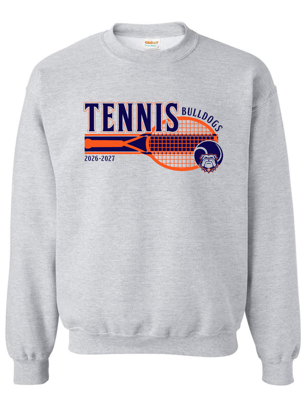 North Tennis Gildan Stripe Crewneck Sweatshirt Ash Grey